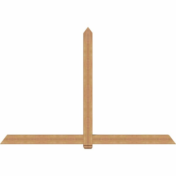 Ekena Millwork Eugene Smooth Timber Gable Bracket, Western Red Cedar, 108"W x 72"H x 5 1/2"D x 5 1/2"F, 16/12 Pitch GBW108X72X0606EUG00SWR - main